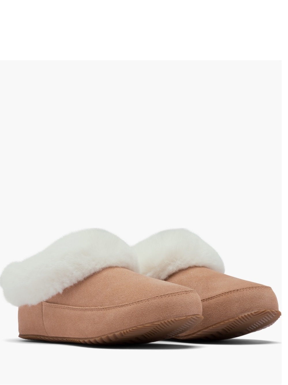 SOREL Go Coffee Run Faux Fur Lined Slipper, Warm & Cozy, Tan, Size 8, NWT